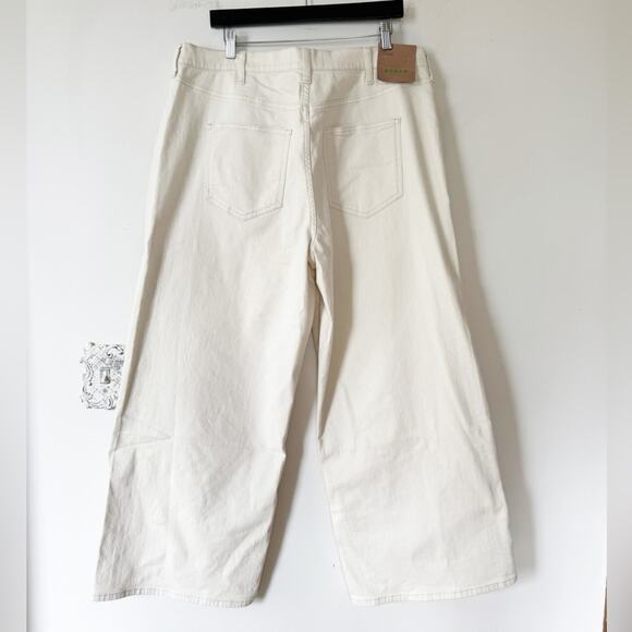NWT Boden High Rise Wide Leg Jeans 33 X 30 Ecru Cream Off White - Picture 6 of 10